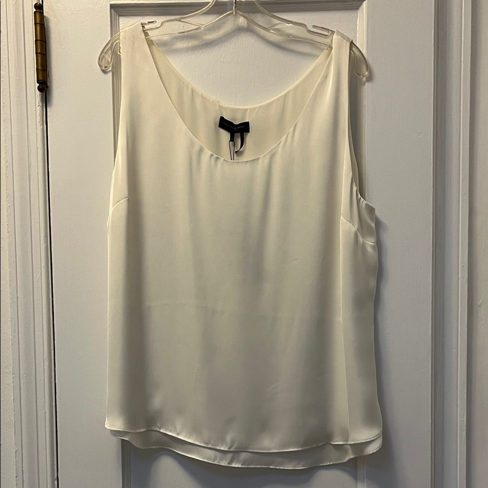 Donna Karan Cream Sleeveless Blouse